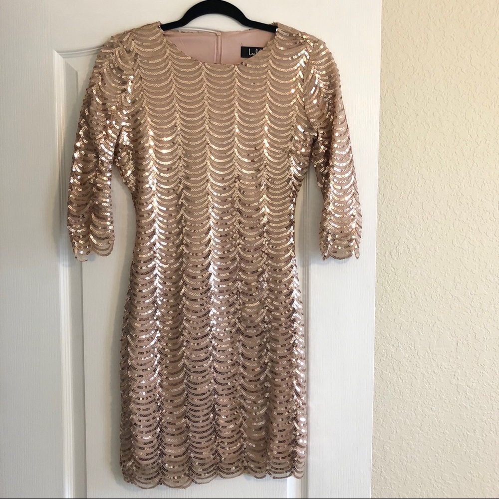 Rose Gold Sequin Dress